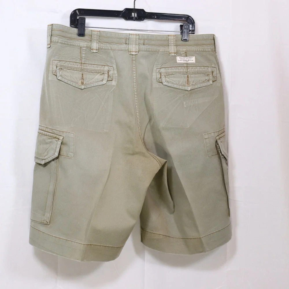 Polo Ralph Lauren Cargo Shorts 38 Khaki Mens Classic Fit Cotton Utility
